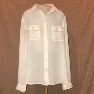 Loft cream button up